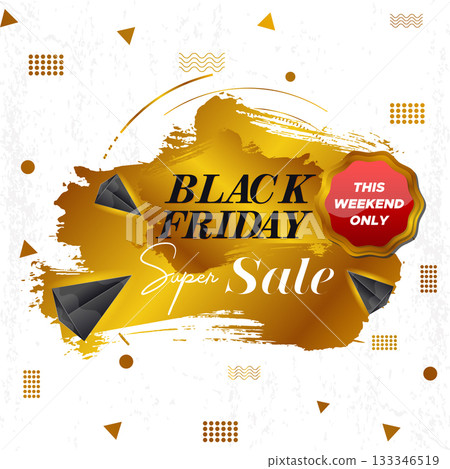 Black Friday Super Sale. black friday sale web banner. black friday sale post. super sale banner template design. big sale promotion discount sale banner. Design template for Black Friday sale banner 133346519