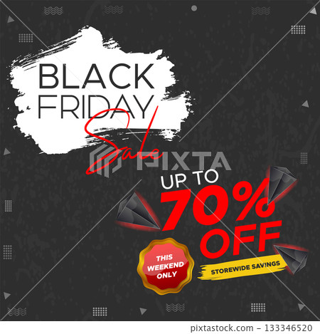 Black Friday Super Sale. black friday sale web banner. black friday sale post. super sale banner template design. big sale promotion discount sale banner. Design template for Black Friday sale banner 133346520