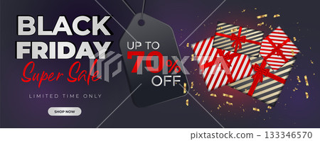 Black Friday Sale Promotion Web Banner Background Design. Black Friday Super Sale Discount Social Media Poster, Banner, or Backdrop Template for Cover Ads, Flyers, Invitation Card, Brochure Black Friday Sale Promotion Web Banner Background Design. Black Friday Super Sale Discount Social Media Poster, Banner, or Backdrop Template for Cover Ads, Flyers, Invitation Card, Brochure 133346570