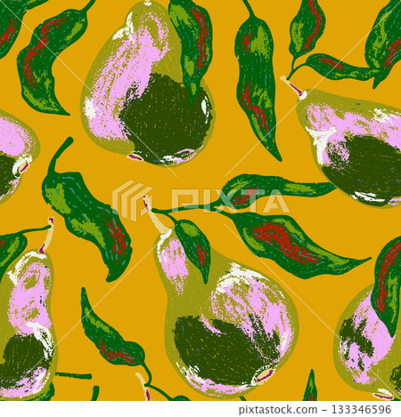 seamless pattern of pears seamless pattern of pears 133346596