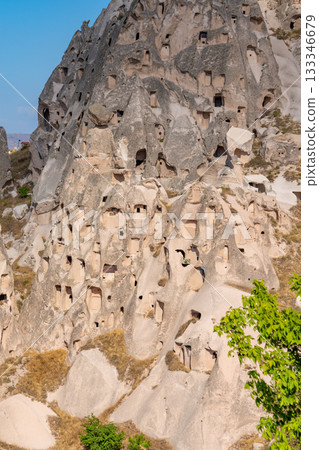 Volcanic rock formations landscape in Cappadocia, place of residence of ancient Christians Volcanic rock formations landscape in Cappadocia, place of residence of ancient Christians 133346679