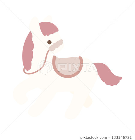 白色背景上的馬鞍的簡單插圖 133346721