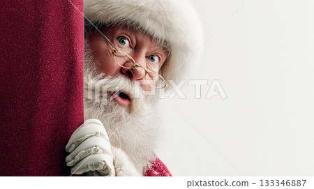 A man appears dressed as a Santa in traditional Japanese clothing 133346887