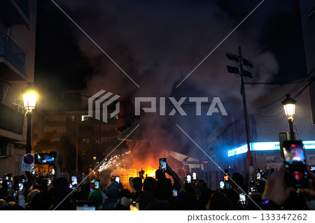 Spain, Valencia. Falla. March 19, 2023, Festival Fire on March Spain, Valencia. Falla. March 19, 2023, Festival Fire on March 133347262