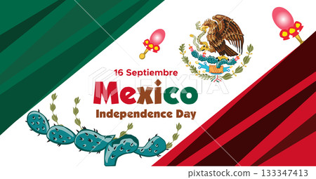 September 16 Mexico Independence Day Web Banner and Background. Mexican National Day Celebrations Banner With Mexico Flag For Social Media Cover ads, invitation card, backdrop, brochure, poster September 16 Mexico Independence Day Web Banner and Background. Mexican National Day Celebrations Banner With Mexico Flag For Social Media Cover ads, invitation card, backdrop, brochure, poster 133347413
