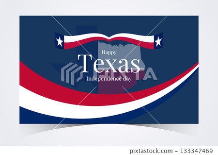 Texas Independence Day Banner. Happy Texas Independence Day March 2nd Background Template. Freedom Holiday Banner With Texas Flag Red and Blue Background for Website, Header, Cover, invitation card 133347469