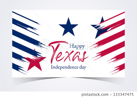 Texas Independence Day Banner. Happy Texas Independence Day March 2nd Background Template. Freedom Holiday Banner With Texas Flag Red and Blue Background for Website, Header, Cover, invitation card 133347475