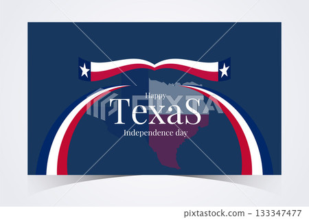 Texas Independence Day Banner. Happy Texas Independence Day March 2nd Background Template. Freedom Holiday Banner With Texas Flag Red and Blue Background for Website, Header, Cover, invitation card 133347477