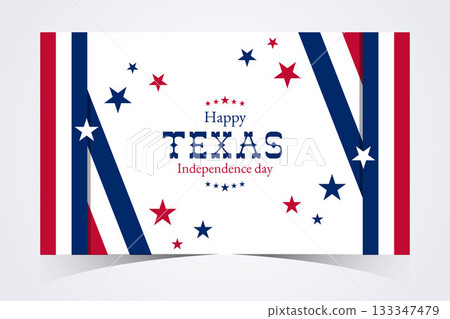 Texas Independence Day Banner. Happy Texas Independence Day March 2nd Background Template. Freedom Holiday Banner With Texas Flag Red and Blue Background for Website, Header, Cover, invitation card 133347479