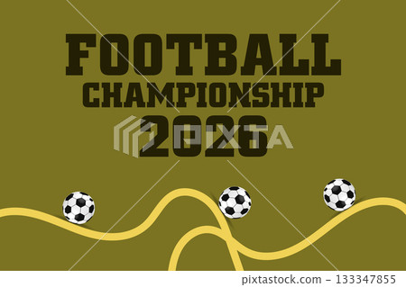 2026 Football Championship Golden Brown Retro Style Sports Event Banner 2026 Football Championship Golden Brown Retro Style Sports Event Banner 133347855