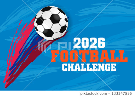 2026 Football Challenge Blue Wave Motion Graphic Poster with Ball Detail 2026 Football Challenge Blue Wave Motion Graphic Poster with Ball Detail 133347856