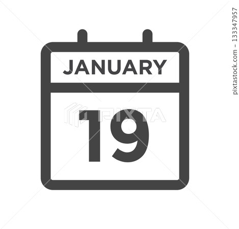 January 19 Calendar Day or Calender Date for Deadlines or Appointment 133347957
