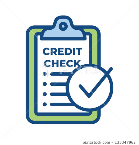 Credit Rating or Score Icon with Credit Card Check - Good or Bad Credit Idea Credit Rating or Score Icon with Credit Card Check - Good or Bad Credit Idea 133347962