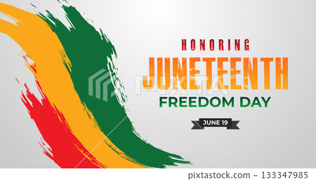 Juneteenth Emancipation Day Poster, Banner Background 133347985