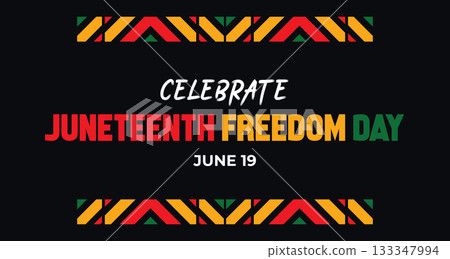 Juneteenth Freedom Day Celebration Banner background 133347994