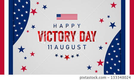 bright patriotic victory day card with red white blue palette and waving flag corners bright patriotic victory day card with red white blue palette and waving flag corners 133348024