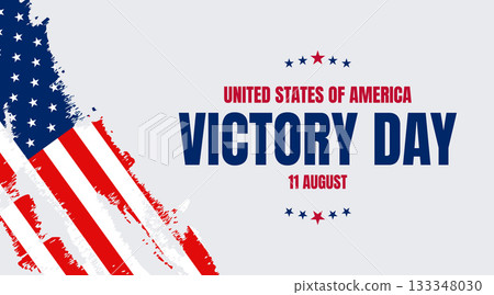 vertical USA flag style victory day banner with minimal design and white background theme vertical USA flag style victory day banner with minimal design and white background theme 133348030