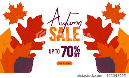 Autumn Sale up to 70% Off Special Offer Template 133348035