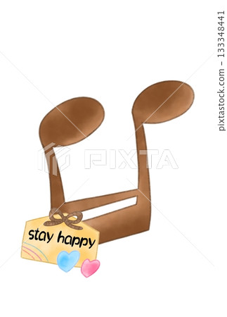 Musical note with votive plaque 133348441