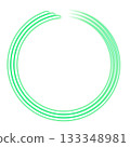 Green circular ring design on transparent background 133348981