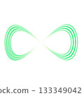 Green infinity loop design on transparent background 133349042