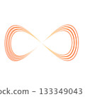 Orange infinity loop design on transparent background 133349043