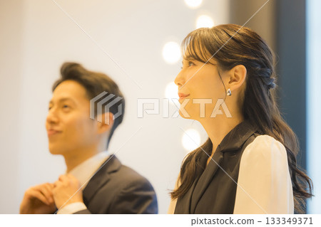 Couple in a hotel restaurant 133349371