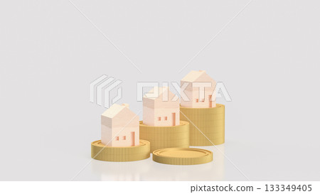 The Home Loan and Savings for Real Estate Investment 3d Rendering. 133349405
