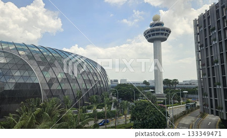 This is air traffic control tower at Changi Airport Singapore 133349471