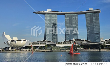 This is marina bay sands with art building This is marina bay sands with art building 133349536