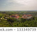 Stunning aerial view of Castle Ellwangen,showcasing its historic architecture beautiful surroundings 133349739