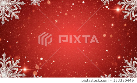 絢麗的紅色聖誕背景,閃爍的冬日邊框,雪花和舞動的燈光。 絢麗的紅色聖誕背景,閃爍的冬日邊框,雪花和舞動的燈光。 133350449