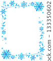 Cute snowflake frame template Cute snowflake frame template 133350602