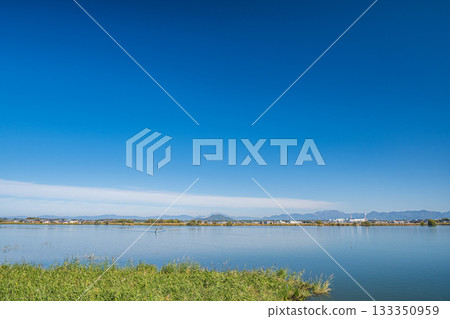 滋賀縣東近江市伊波湖、大道川 133350959