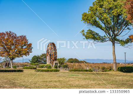 滋賀縣東近江市伊波湖能登川水車 133350965