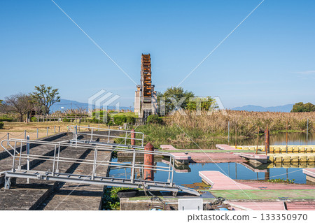 滋賀縣東近江市伊波湖能登川水車 滋賀縣東近江市伊波湖能登川水車 133350970