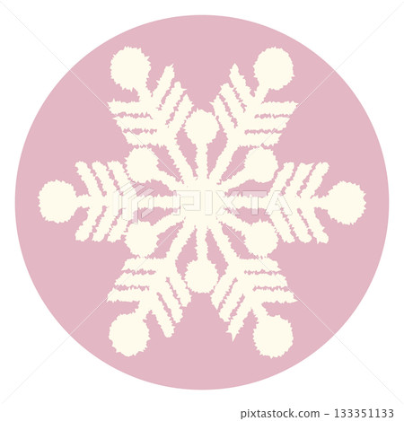 Cute snowflake illustration pink-2 133351133