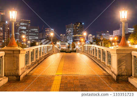 <Osaka Prefecture> Night view of Nakanoshima Park, downtown Osaka <Osaka Prefecture> Night view of Nakanoshima Park, downtown Osaka 133351723
