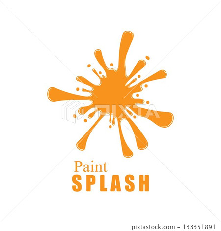 Vector illustration of color paint splashes. 133351891