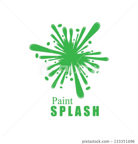 Vector illustration of color paint splashes. Vector illustration of color paint splashes. 133351896