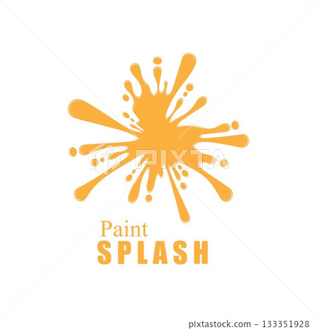 Vector illustration of color paint splashes. 133351928