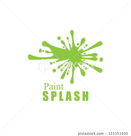 Vector illustration of color paint splashes. 133351930
