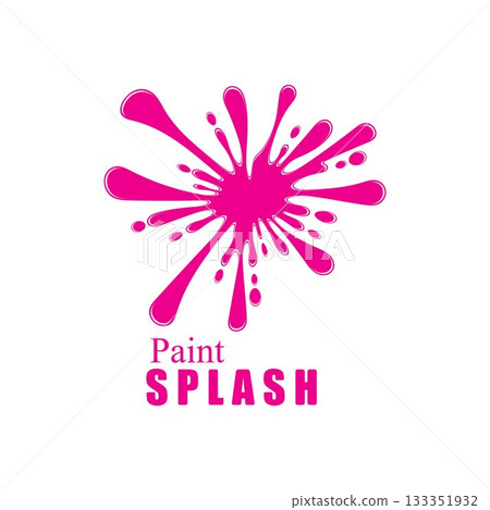 Vector illustration of color paint splashes. Vector illustration of color paint splashes. 133351932