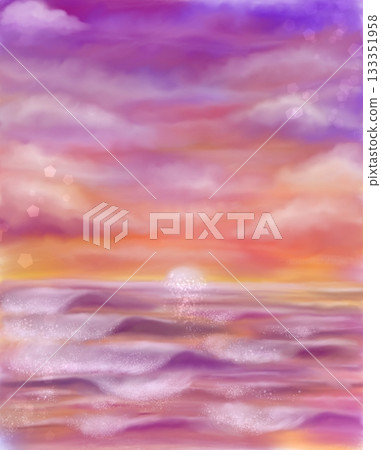 Sky dyed in sunset 133351958