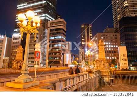 大阪府：難波橋、中之島夜景 133352041