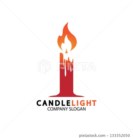 Candle light icon logo design vector template Candle light icon logo design vector template 133352050