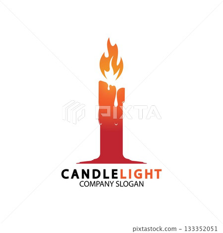 Candle light icon logo design vector template Candle light icon logo design vector template 133352051