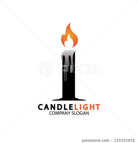 Candle light icon logo design vector template Candle light icon logo design vector template 133352058