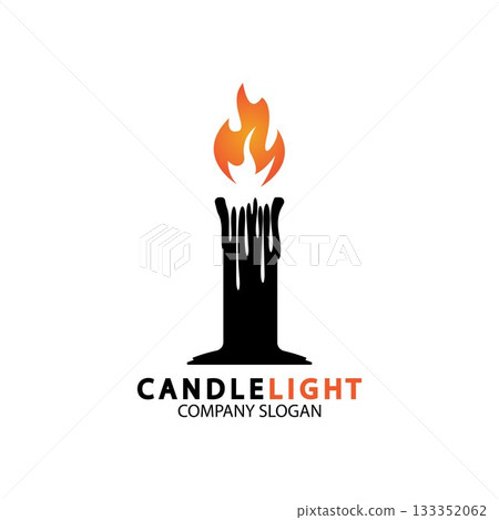 Candle light icon logo design vector template Candle light icon logo design vector template 133352062