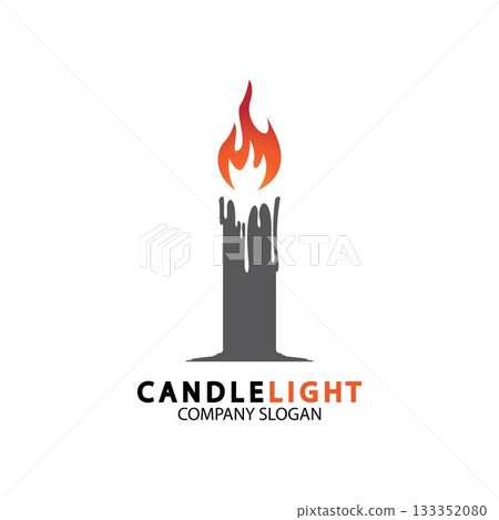 Candle light icon logo design vector template Candle light icon logo design vector template 133352080